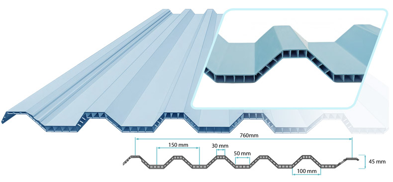 atap upvc mattaka double layer